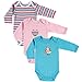 Hudson Baby Unisex Baby Cotton Long-sleeve Bodysuits, Bird 3-Pack, 9-12 Months