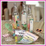 Tropical Invitations In A Bottle (24 invites)
