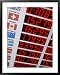 Red Digital Numbers of Electronic Exchange Rate Board Framed Art Poster Print, 31x39