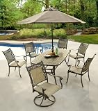 7pc Retz Cast Aluminum Outdoor Patio Dining Table Set Furniture
