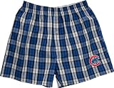 Chicago Cubs Plaid Campus Boxer Shorts
