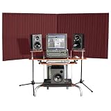 Auralex MAX420BUR MAX-Wall 420 in Burgundy; 4- 20x48x4.75 Panels; No Window Section; 2- MAX Stands