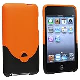 eForCity Rubber Hard Case for iPod touch 2G/3G, Orange/Black