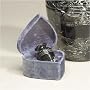 The Bendemeer Cremation Urn, A Black Grain Polished Marble Urn, 3"