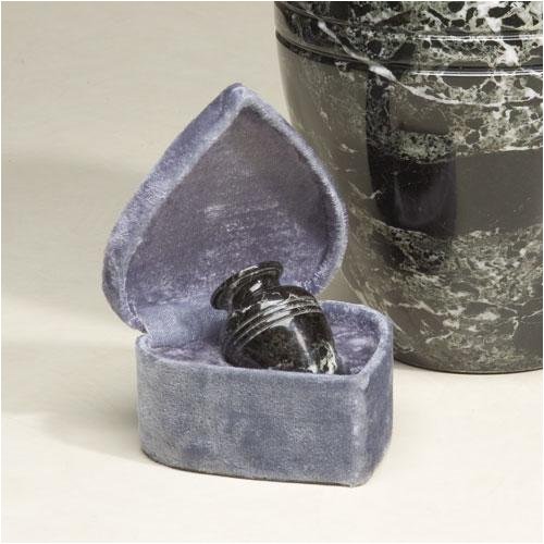 The Bendemeer Cremation Urn, A Black Grain Polished Marble Urn, 3