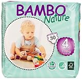 Bambo Nature Premium Baby Diapers, Maxi, Size 4, 30 Count (Pack Of 6) (5703538151262)