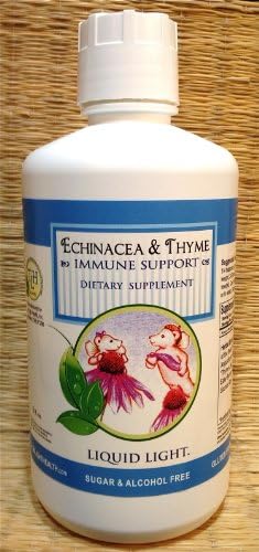 Echinacea & Thyme with Elderberry (32 oz Bottle) - Cold Season & Immune Herbal Remedy. Safe Use Over 20 Years.