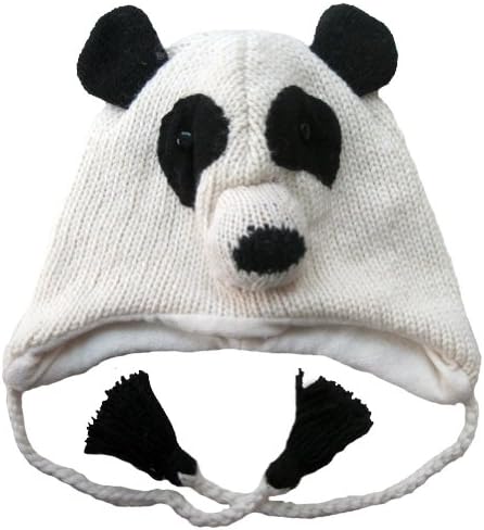 Knit Wool Panda Bear Beanie Hat