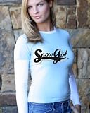 Snowgirl Ls Tee 2 Shirts in One White/blue, Xl, Black Signature Logo