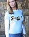 Snowgirl Ls Tee 2 Shirts in One White/blue, Small, Black Signature Logo
