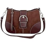 EmbassyTM Brown Faux Suede Purse