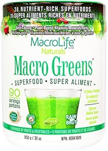 MacroLife Naturals, Macro Greens, Nutrient Rich Super Food Supplement, 90 Servings, 30 oz (850 g)