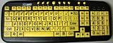 New and Improved: EZsee by DC USB Wired Large Print Keyboard English Standard QWERTY - Yellow Keys with Bold Black Jumbo Oversized Letters / Characters - Visually Impaired, Low Vision, Low Light, Perfect for Seniors and People with Bad Eye Sight, Great in Dim Light and Not so Bright Rooms - Perfect for Senior Citizens and All People with Vision Ailments