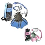 U.S.Divers Diva 1 Lx / Island Dry Lx/ Trek / Travel Bag, Hot Pink, Fin Size- Small (Men's 4-7, Ladies 5-8)