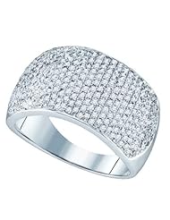 1.0ctw Diamond Micro-Pave Band 10K White Gold