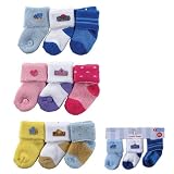 3-Pack Bright Theme Newborn Socks