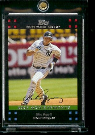 2007 Topps New York Yankees LIMITED EDITION Team Edition Baseball Card # NYY44 Alex Rodriguez - 2007 Achievements 
