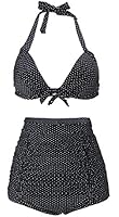LOUISE MAELYS Halter Padded Top Bikini Swimsuit Beachwear Cover up
