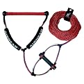Airhead 4-Section Wakeboard Rope with PhatGrip Trick Handle- Red/ Black(70)