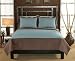 Barclay Full / Queen Size Quilt with 2 Shams Taupe / Aqua