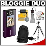 Sony Bloggie MHS-FS2 Duo 1080P HD Video Camera Camcorder (Violet) with LCS- ....