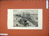1876 Fine Art Ship Nicolaieff Floating Depositing Dock
