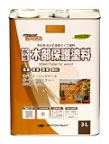ニッペ 水性木部保護塗料 3L チャコールブラック