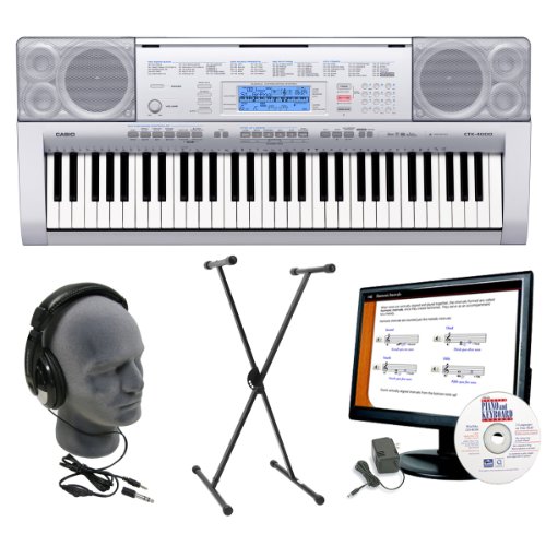 Casio CTK4000 Portable Keyboard Pack with Stand - AC Adapter - Headphones - and Keyboard Starter Instructional Software product image