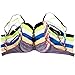 MaMia Women's 6 Push Up Bras Floral Lace Trim Basic Colors