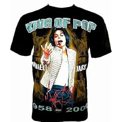 MICHAEL JACKSON ' King Of Pop 1958- 2010' T-SHIRT 'HIStory Tour' Fanshirt Schwarz Black Gr M