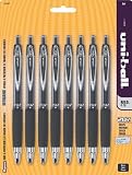 uni-ball 207 Retractable Medium Point Gel Pens, 8 Black Ink Pens (1756584)
