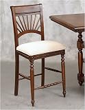 Lifestyle California 25-845 Brentwood Counter Height Fan Back Side Chair with Upholstered Seat