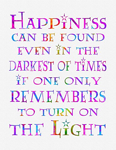 8.5×11 Happiness Print. Great gift item for Harry Potter fans! Vibrant