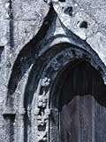 Exterior of Gray Stone Arch of Cathedral in France Stretched Canvas Poster Print, 30x40