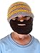 Simplicity Kid's Bearded Beanie Hats, Striped Face Mask for the Winter, Acrylic