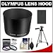 Olympus LH-61D Lens Hood for 40-150mm Micro 4/3 Zoom Lens with (3) UV/FLD/CPL Filters + Tripod + BLS-1/BLS-5 Battery + Cleaning Kit