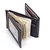 Zachary Leather Money Clip by Swiss Bags Z Shape Wallet Spring Clip