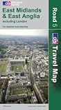 East Midlands and East Anglia Including London (OS Travel Map - Road) (OS Travel Map - Road Map)