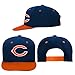 NFL Chicago Bears Youth Boys 8-20 Basic 2 Tone Flatbrim Snapback Cap, One Size, Deep Obsidian