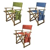 Picnic Time Folding Director's Chair - Red Clay