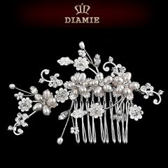 Haarkamm Strass echte S��wasserperlen Brautschmuck Hochzeit Haarschmuck JD1321