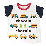(ショコラ) chocola 車柄 袖切替Tシャツ 110 オートミール