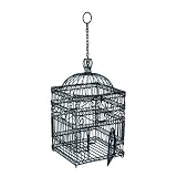 Achla Feng Shui Patio Decor Gray Steel Victorian Bird Cage Large Decorative Lawn & Garden Birdcages