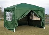 from KMS Heavy Duty 100 Waterproof 3m x 3m Gazebo Marquee Awning Party Tent Canopy Green 260g Polyster Steel Frame