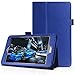 FanTEK Acer Iconia One 8 B1-810 8-Inch Case - PU Leather Multi-Angle Stand Magnetic Smart Cover (Dark Blue)