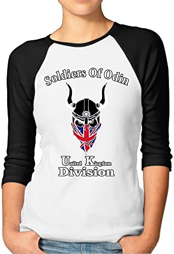 Alternative Women's United Kingdom Division Soldiers Of Odin Classic 3/4 Sleeve Baseball Raglan Tee Shirt