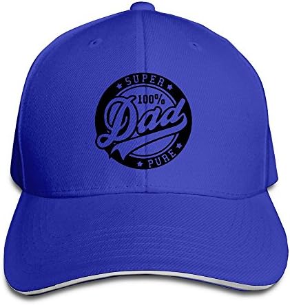 100 Percent Puae Super Dad Trucker Unisex Adjustable Sandwich Cap RoyalBlue