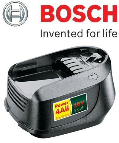  Bosch Genuine 18V-Li Battery (2.0Ah-Li) (33% More Runtime) (To Fit: AHS 48-Li & 52-Li Hedgecutters, ART 26-Li, 26-18Li & 23-18Li Trimmers, PSR 18VLi-2 & 1800Li-2 Drills, PSB18Li-2 & 18Li-2 Combis (2607336921) c/w STANLEY Key Tape 