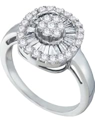 0.75CTW DIAMOND FLOWER RING