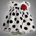 Bonnie Jean Baby/INFANT 12M-24M 2-Piece BLACK WHITE GLITTERED FLOCK DOT RUFFLE ORGANZA Special Occasion Wedding Flower Girl Party Dress